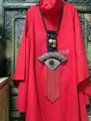 New handmade jewelry cloud decoration totem original hand-made old embroidery hand embroidery Miao silver necklace female