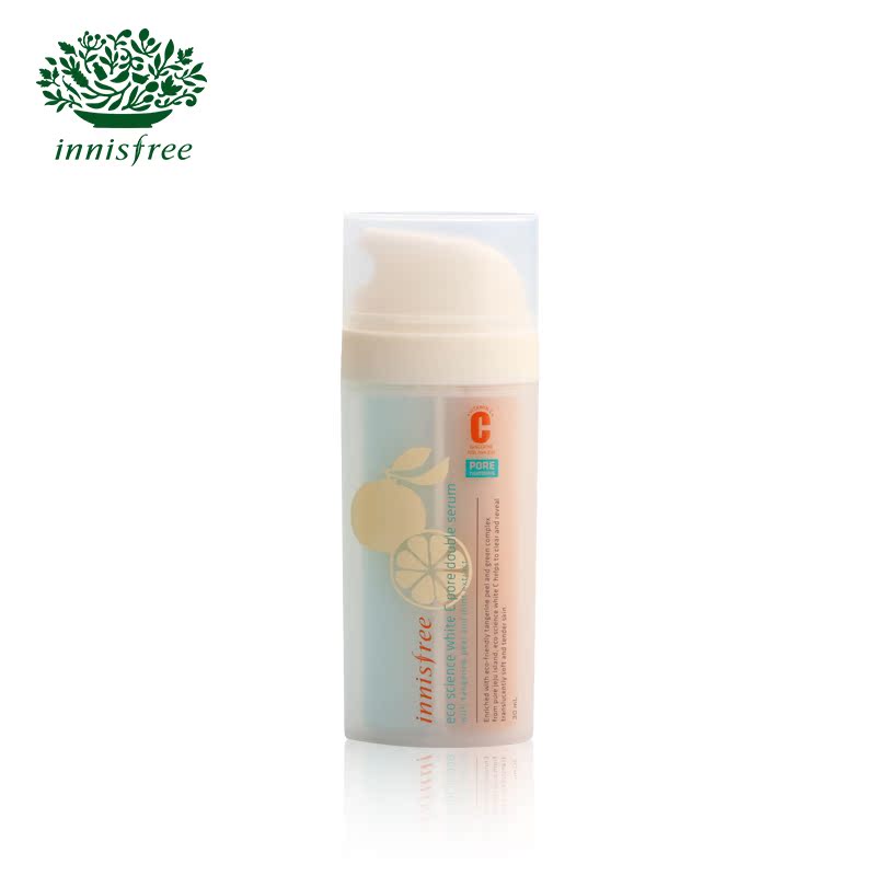 innisfree/悦诗风吟生机蜜柑维C臻白毛孔细嫩双重精华乳 增白保湿