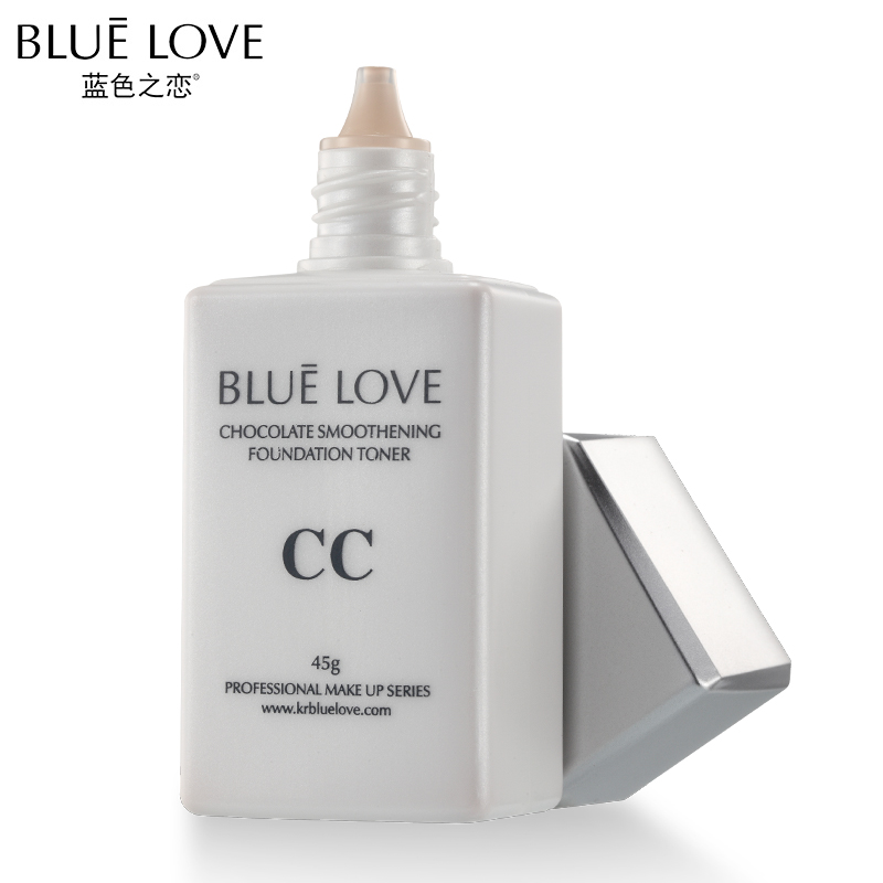 蓝色之恋巧克力丝滑CC粉底液 保湿隔离遮瑕膏水粉霜 正品