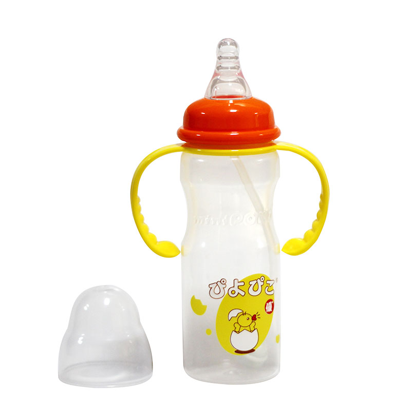 买一送一 POKO仿真乳感标口径吸管＋握把/PP弧身奶瓶250ml特惠