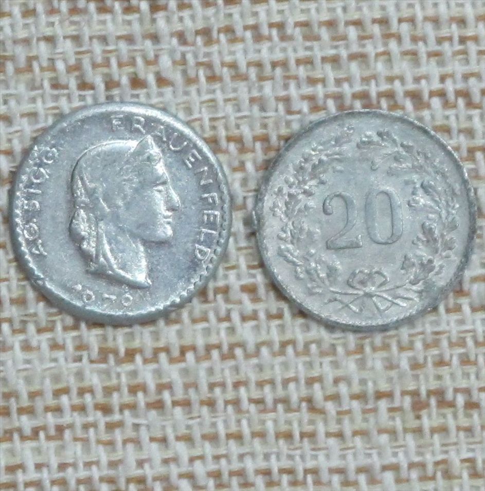 Swiss character coin