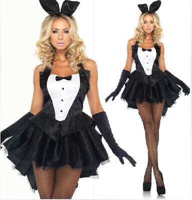 Black tuxedo, Girls' Generation magician Bunny girl uniform, performance costume, female jazz dance ds stage costume