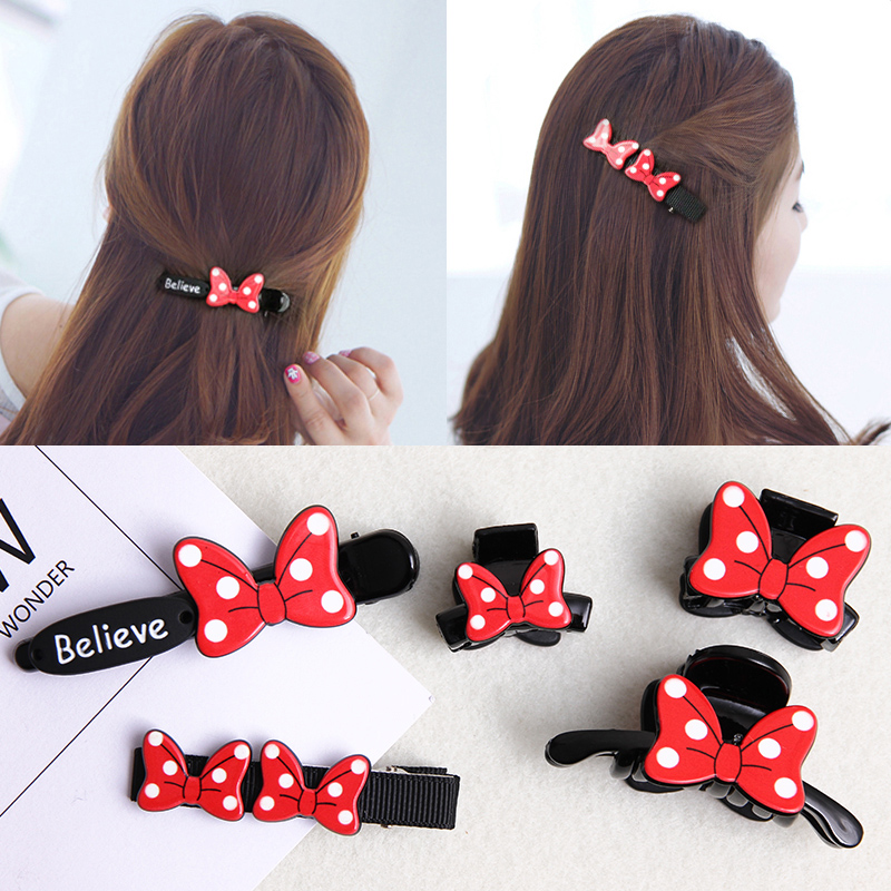 Korea Import Hair Accessories Butterfly Knot Hair Clip Ornament Small Mid grip Grip Chuck Decorated Disc Hair Lipped Hairclip Hair Clip clip edge clip