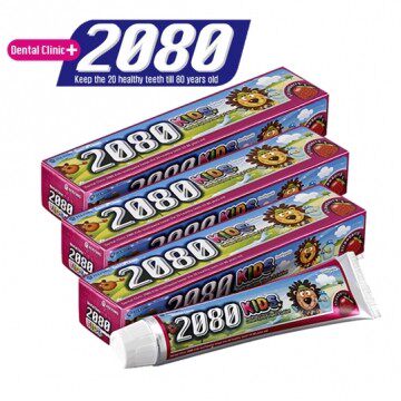 2080 强齿健龈儿童牙膏 (草莓80g)X3入台湾官网直邮进口