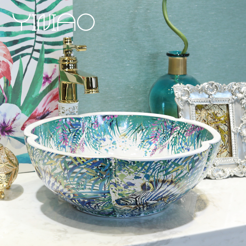 Jingdezhen stage basin ceramic art basin sink toilet lavatory household continental basin