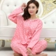 Mùa xuân và mùa thu nữ dài tay cặp cotton vải bông Bộ đồ ngủ đặt dịch vụ gia đình Mùa hè đồ lót nữ hoạt hình đồ mặc nhà Bộ Pajama