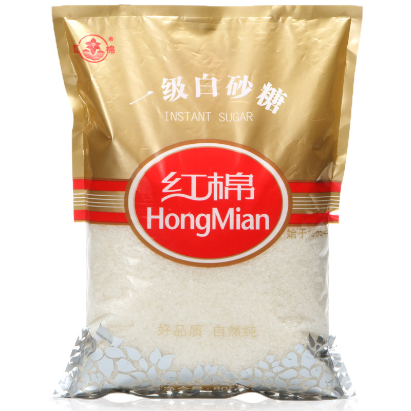 【天猫超市】红棉 一级白砂糖808g 白糖细砂糖食糖碳化糖粗砂糖