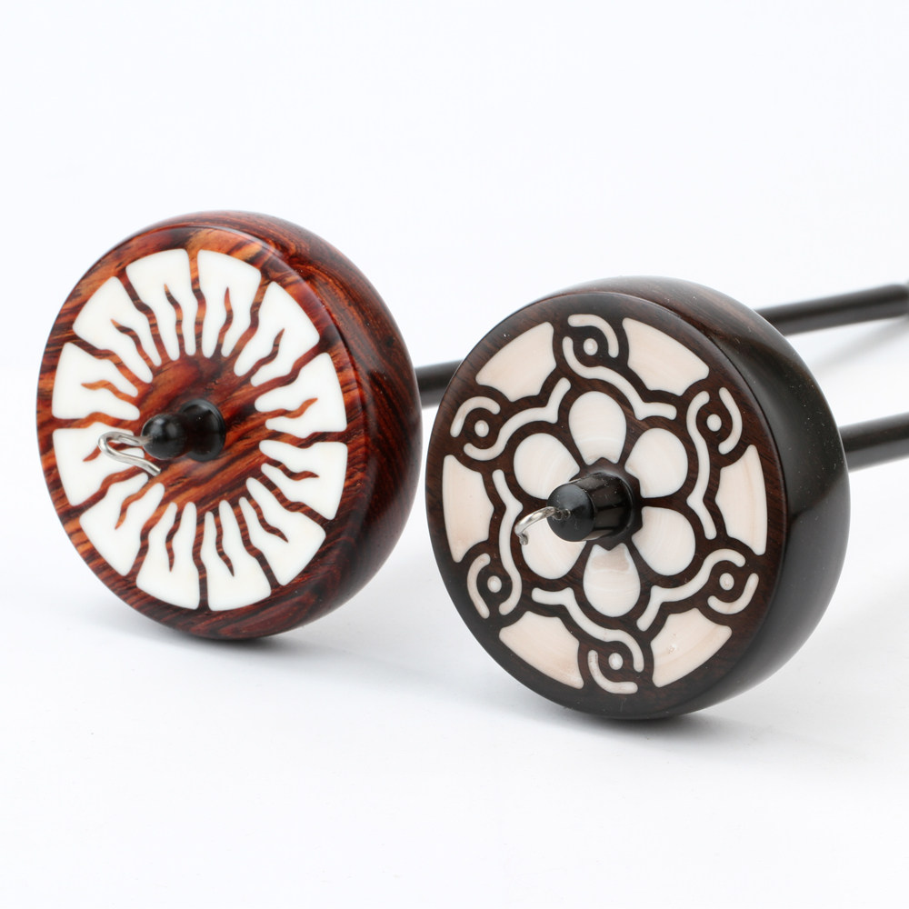 Hand spindle spinning line hammer spinning line tool descending spindle twisting line DIY handmade wool line mahogany hanging ornaments