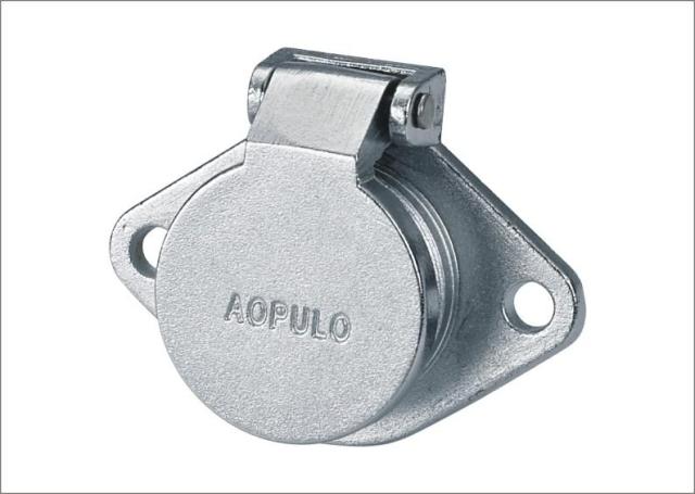 AOPULO OPULO Industrial Connector AP Oval Automatic Cover Socket (Type 16 20 24) IP44