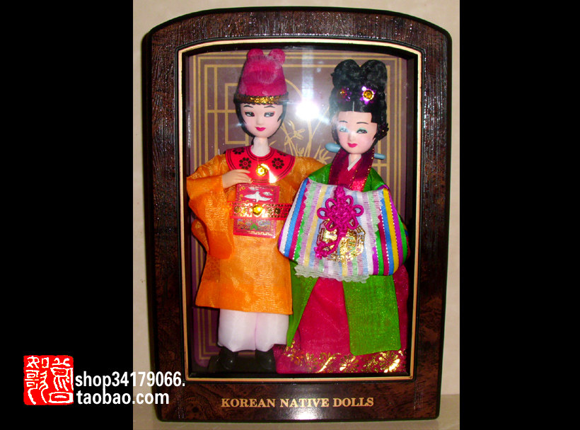 (Old Objects Decoration Craft Gift Hem) South Korean homegrown dolls-Traditional Wedding Wedding Occasional (photo frame dress)