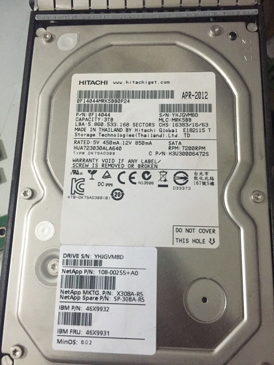 Original fit NetApp DS4243 3TB 7 2K SATA X308A-R5 46X9931 spot