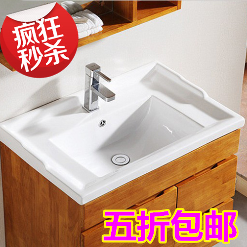 Bathroom Cabinet Basin with Water Gap Integrated Ceramic Wash Basin Wash Basin Wash Basin Side Basin - Taobao