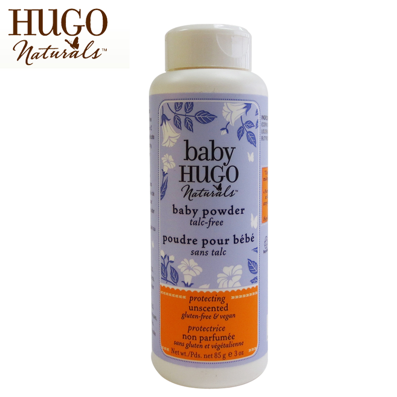 加拿大进口Baby Hugo婴幼儿天然爽身粉痱子粉玉米爽身粉无香 85g
