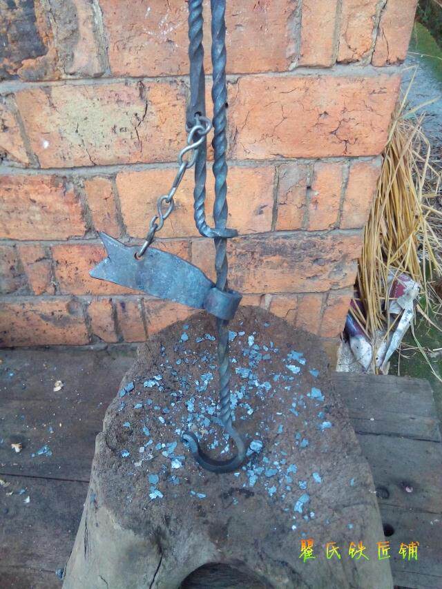 Qu's iron craftsman laid tea artistes with iron system at ease hook Chinese iron pot hook Home Tools Tea Road spare parts shelf