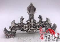 Antique antique practical white copper faucet pen holder pen holder pen holder Hanging mountain brush Calligraphy four treasures supplies