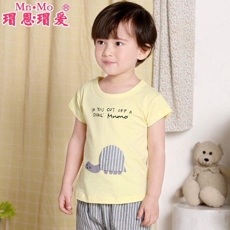 瑁恩瑁爱童装男女童婴儿宝宝夏装儿童卡通短袖T恤夏季衣服1-2-3岁