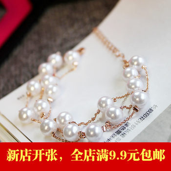 Japanese and Korean version of retro pearl bracelet ethnic style sweet and simple beaded all-match bracelet for female students under 10 yuan