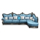 da hình chữ L phần sofa góc châu Âu Hoàng gia đầu màu xanh da mới phòng cổ điển cuộc sống sang trọng thiết lập sẵn sàng - Ghế sô pha ghế đơn Ghế sô pha