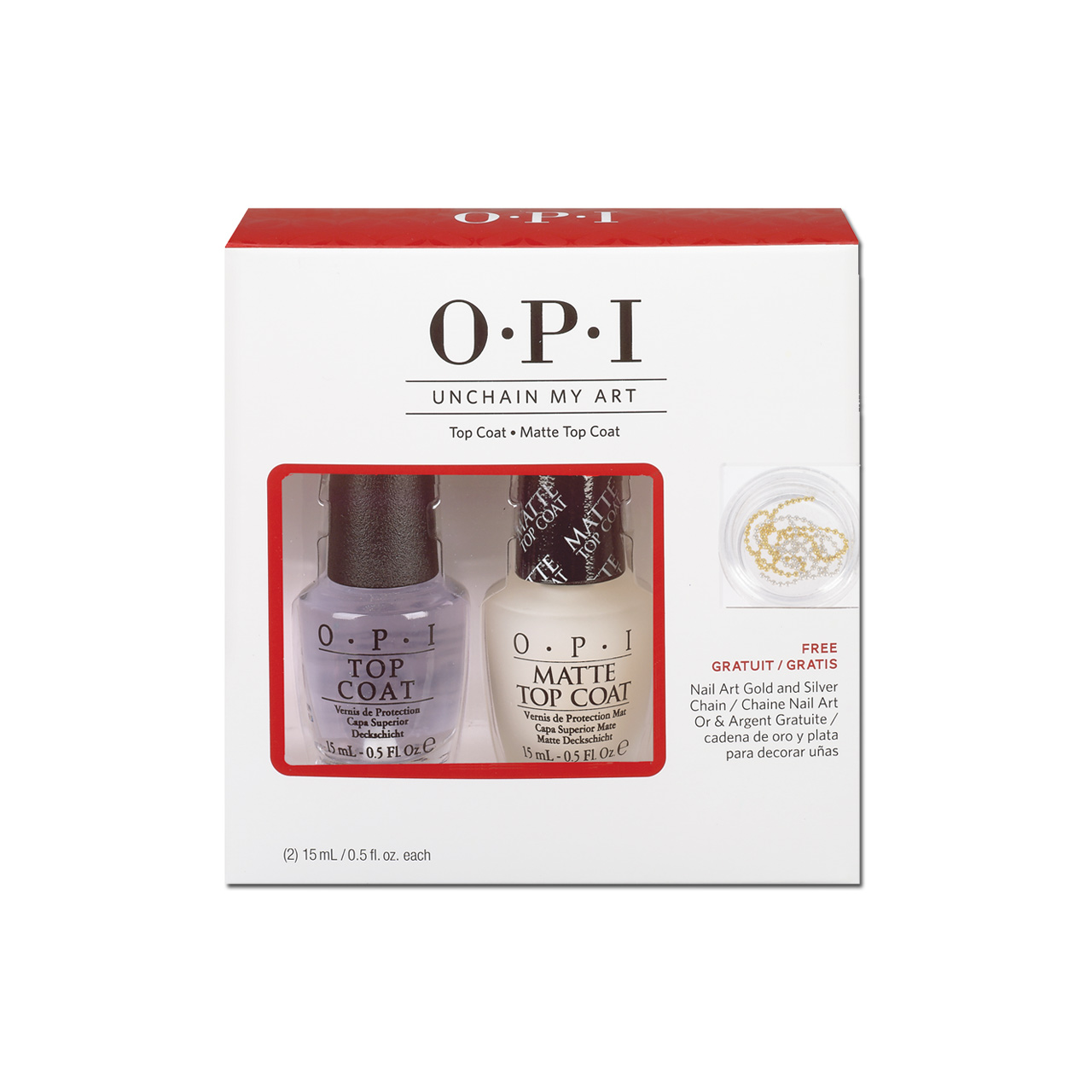 O·P·I/傲碧爱强效指尖甲面护理（顶油+哑光面漆）15ml*2