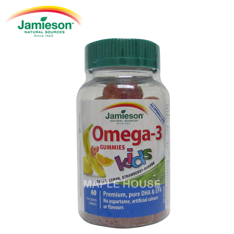 天猫国际 加拿大原装健美生Jamieson Omega 3儿童鱼油软糖 60粒