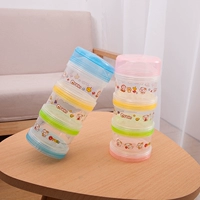 Hộp sữa bột ba lớp độc lập cầm tay ra ngoài cung cấp chống ẩm mini với hộp lưu trữ kín độc lập - Cup / Table ware / mài / Phụ kiện cốc cho bé