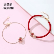 Chuyển hạt sợi dây màu đỏ vòng đeo tay thông minh nữ sterling silver Hàn Quốc phiên bản của cá tính đơn giản sinh viên Sen Sở bạn gái món quà sinh nhật