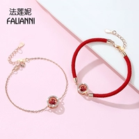 Chuyển hạt sợi dây màu đỏ vòng đeo tay thông minh nữ sterling silver Hàn Quốc phiên bản của cá tính đơn giản sinh viên Sen Sở bạn gái món quà sinh nhật vòng pandora