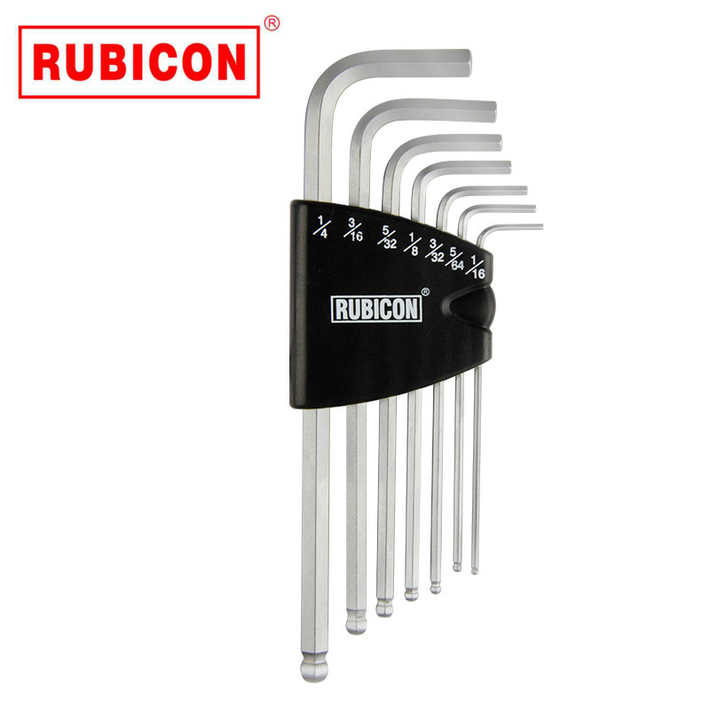 罗宾汉RUBICON RHK-297L长波头球头六角扳手工具套装(英制7支装)