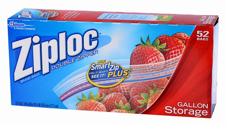 Ziploc double zipper fresh-keeping bag imported from the United States 1 box X52 bag Double zipper seal is stronger and durable