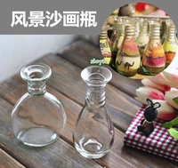 Творческая рисованая живопись по бутылке с песком