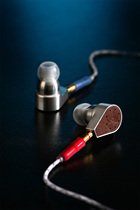 Gold titanium oBravo erib-2a flat dynamic coaxial unit in-ear headphones