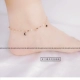 Hàn Quốc thép titan 18K vàng hồng vòng chân nữ kim cương sao trăng bướm hòa bình khóa màu vàng mắt cá chân trang sức
