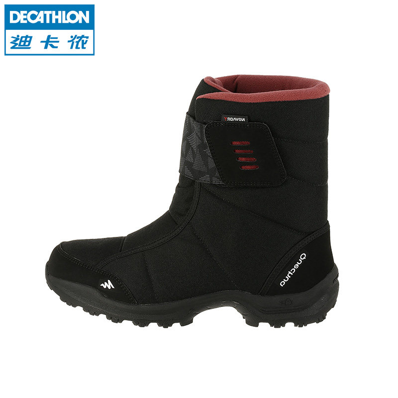迪卡侬户外女 雪地靴冬季加厚防水加绒保暖短筒登山鞋短靴QUECHUA