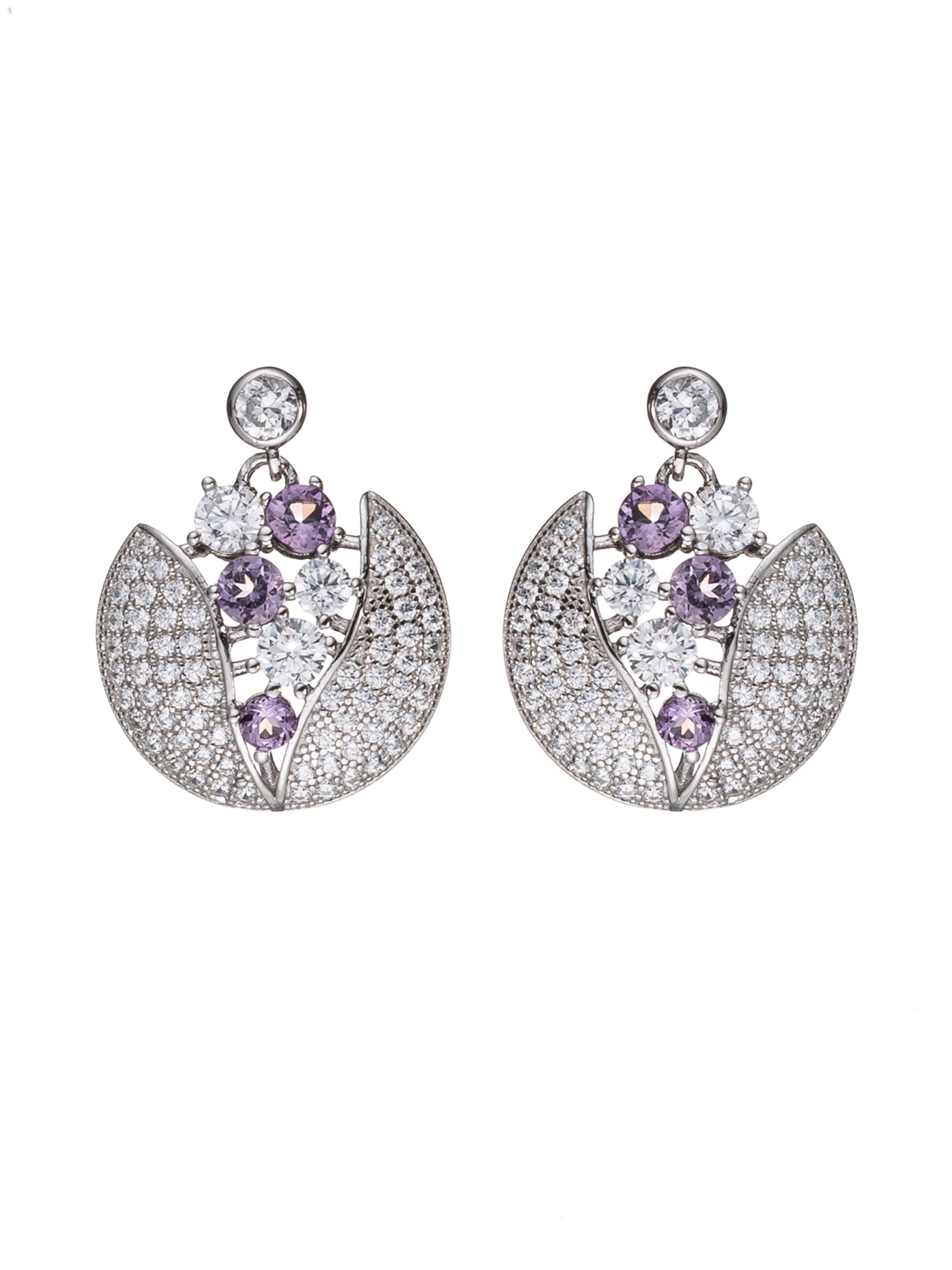 viva 自由韵律系列维多利亚的秘密紫白耳环