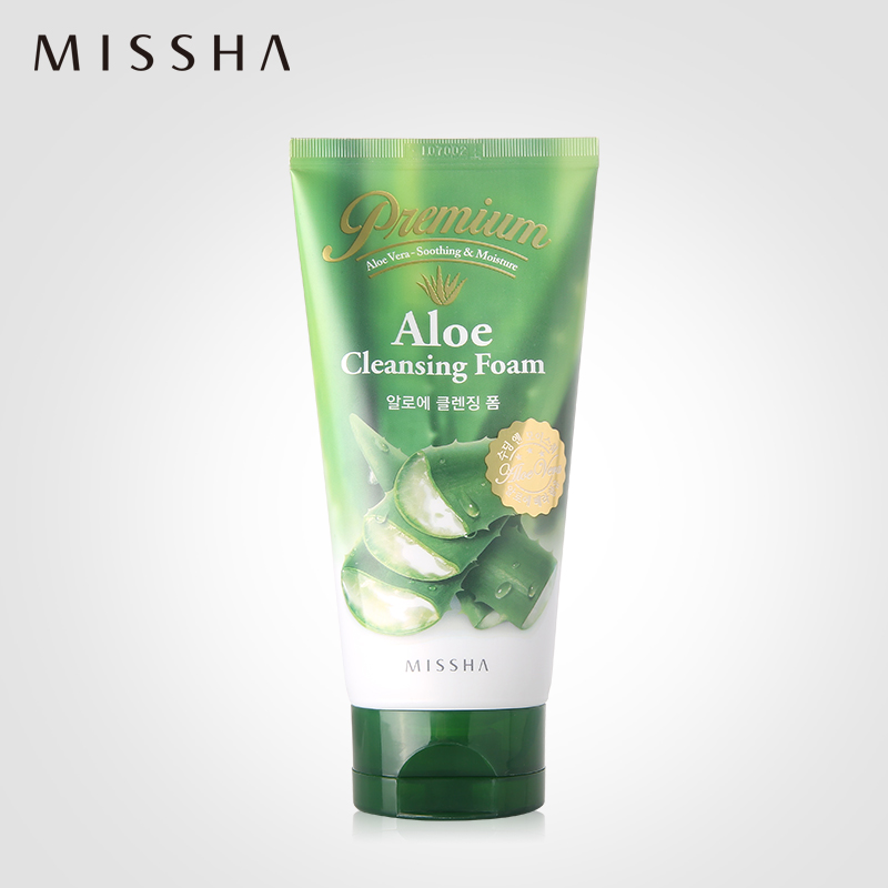 Missha/谜尚新品 谜尚舒缓补水芦荟洁面 清爽不紧绷 强力锁补水
