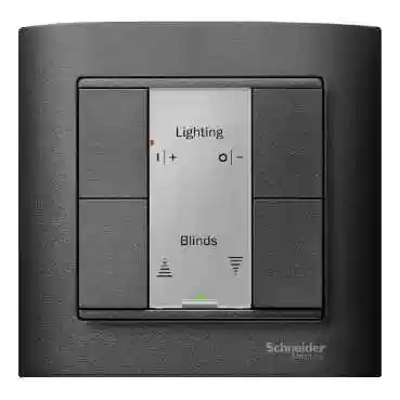 Schneider Morton KNX-EIB 4 key smart panel with coupler (smoke gray) MTN627614