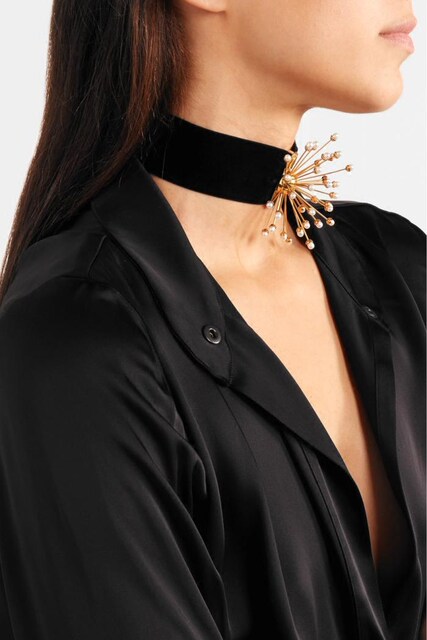 Ellery Rainbow Wheels Velvet, Gold-Plated, Pearl Choker-Style Necklace Discount