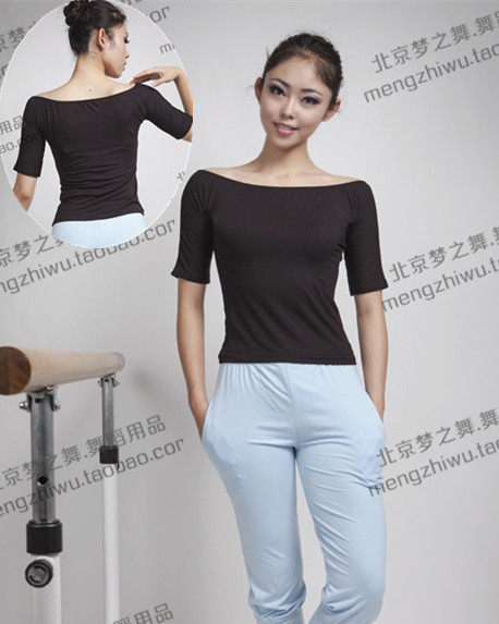 Gold medal seller Dream dance Spring Summer clothes ballet Exercise Utiliti body yoga 50% sleeves Led Latin Blouse