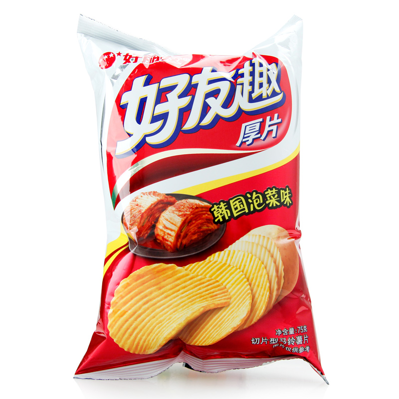 【天猫超市】好丽友 好友趣切片型马铃薯片（韩国泡菜味）75g/包