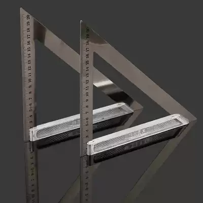 Woodworking right angle ruler Measuring tool Triangle ruler Wide aluminum seat straight ruler Turning ruler Angle ruler hardware