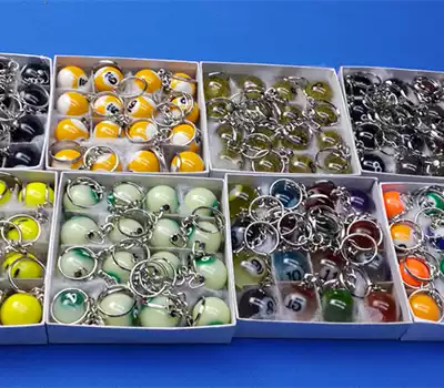 Hongchang billiards boutique billiards hanging key chain billiards pendant 2 54MM diameter billiards