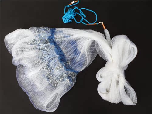 Weighted Korean-style iron ring hand cast net