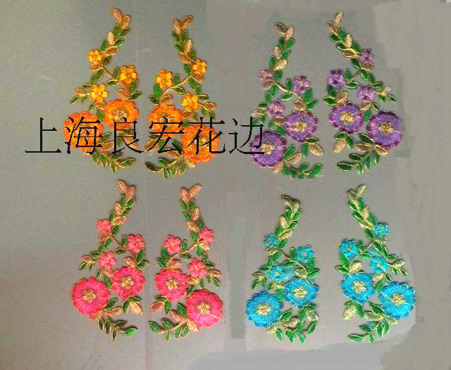 Golden bone embroidery patch stamped computer embroidery staircase stamping show suit DIY accessories