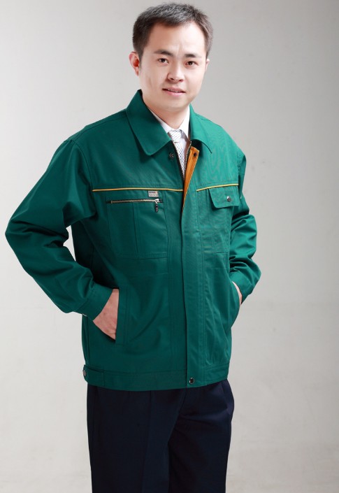 The Jiathou Classic Wholesale Wear Resistant Ink Green Thick Canvas Monolayer Jacket Tooling Suit Camaradu