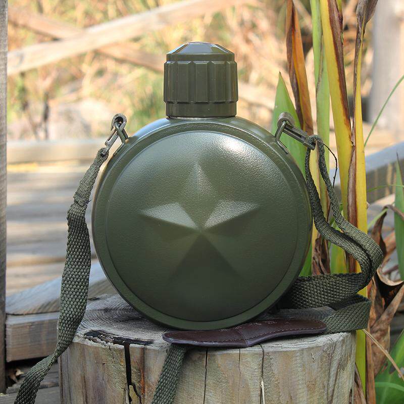 Outdoor camping portable insulation kettle stainless steel travel hiking mountaineering off-road nostalgic thermos bottle can hold boiling water