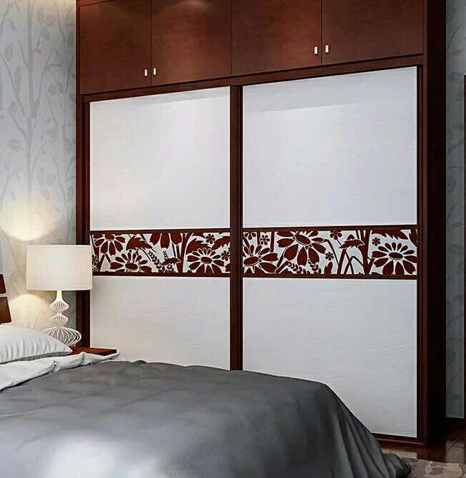 Set to make wardrobe mobile door minimalist door sliding door plastic-steel wood-plastic shutter wardrobe door door assembled with good hair