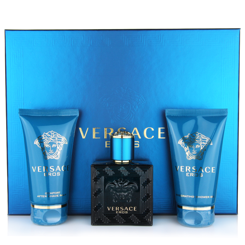 Versace/范思哲爱罗斯礼盒套装男士淡香水/沐浴露/须后乳液50ml*3