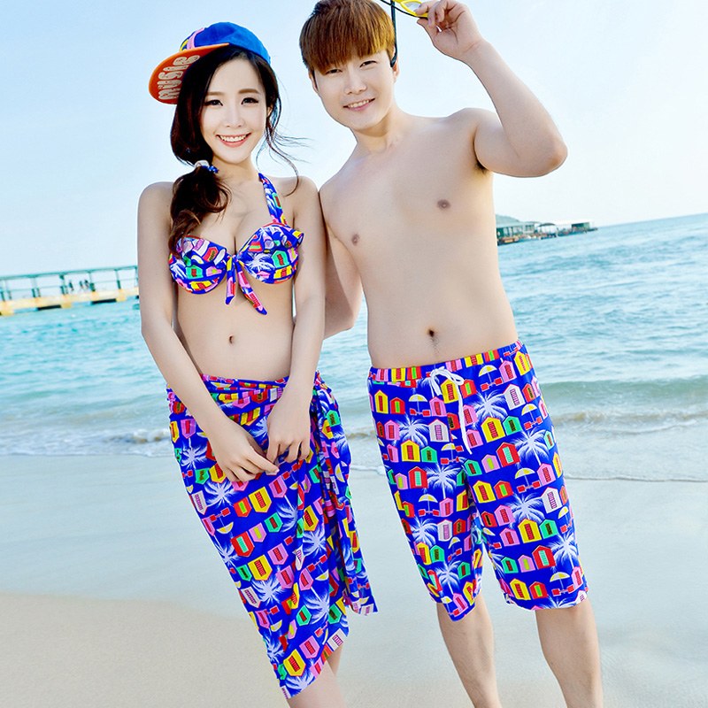 (clear cabin) small breasts gathered with steel ring bikini gaffed three sets of swimsuit men's swimsuit pants