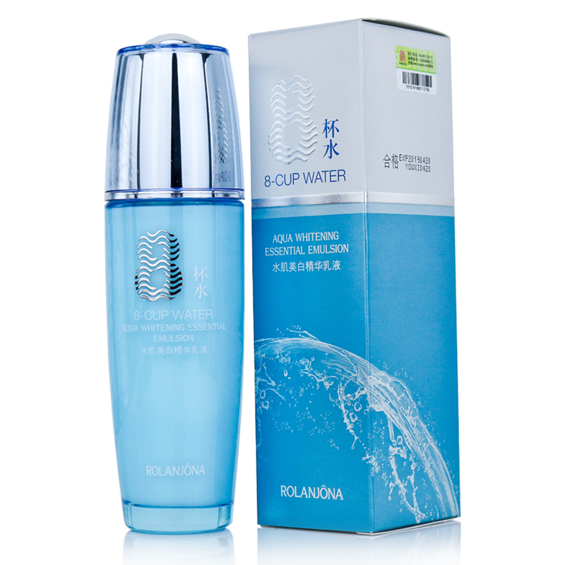 露兰姬娜 八杯水水肌白皙精华乳液100ml 白皙保湿提亮肤色化妆品
