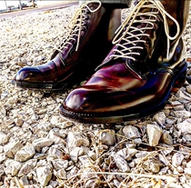 Alden Plain toe Boot No 8 Black Horse Hip Leather Mace Bottom